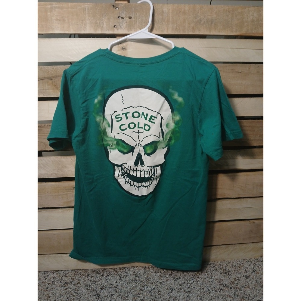 Stone Cold Steve Austin T-Shirt WWE Mens Green Medium St. Patrick's Day 3/17